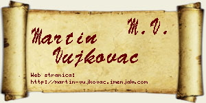 Martin Vujkovac vizit kartica